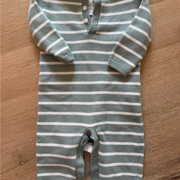 Carter's Other - Cozy Striped Gray and White Kids Footie